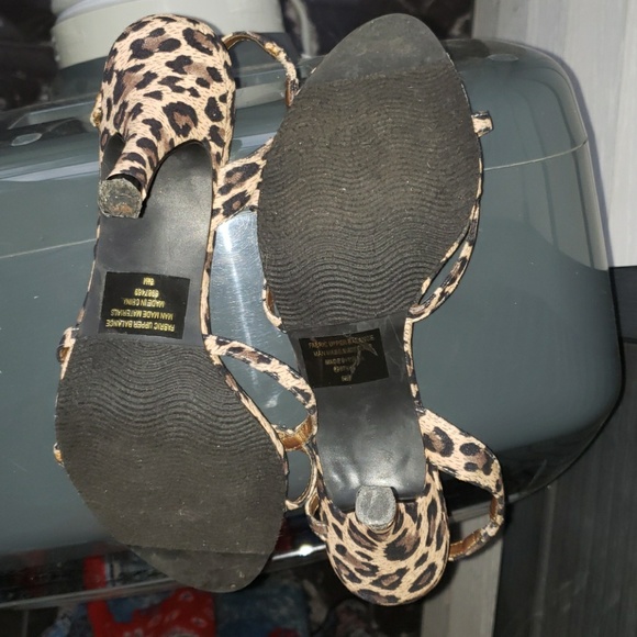 Leopard Print Strap Heels - Picture 3 of 4